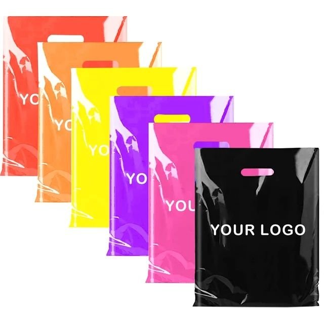 Printed bags in different colours