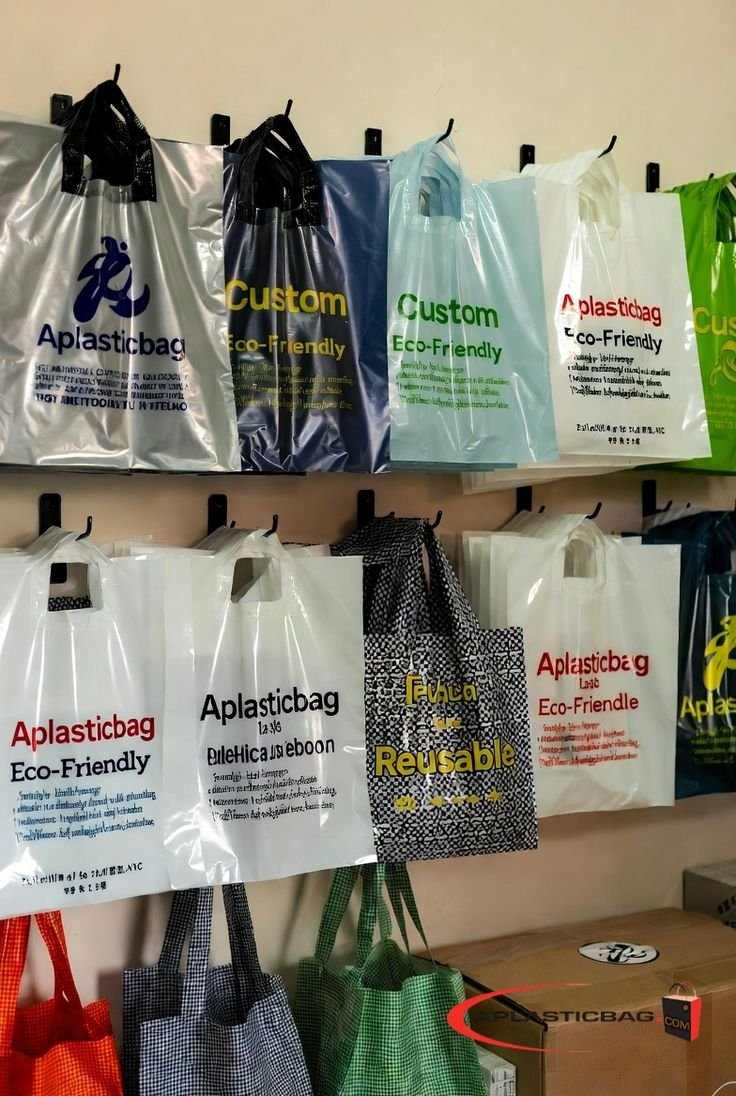 Polythene shopping bags